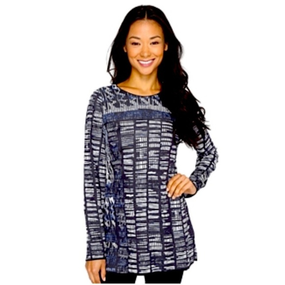 Nic & Zoe Blue Streak Top - Large